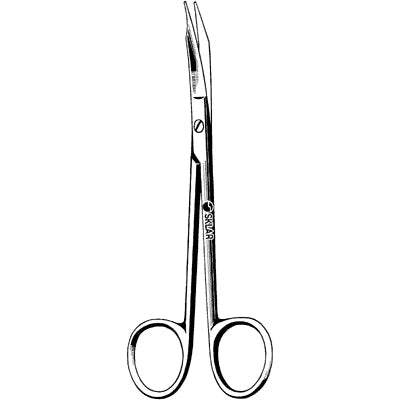 Sklar Goldman-Fox Scissors (CensiTrac Marked) - 5", Curved, Serrated, Sharp/Sharp - 22-2520c 