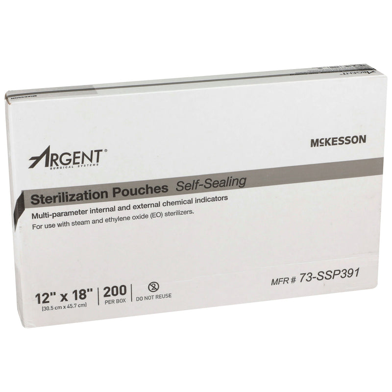 McKesson Argent Sure-Check Sterilization Pouch, 12 x 18 Inch 