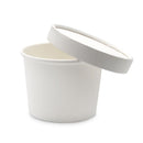 Bowl Lid Medd Max LLC For use with 8 oz. Bowl White Paper Disposable (Case of 500)