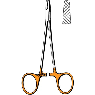 Surgi-OR TC Derf Needle Holder - 4-3/4", Serrated - 95-136 