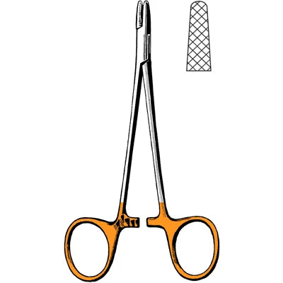 Surgi-OR TC Derf Needle Holder - 4-3/4", Serrated - 95-136