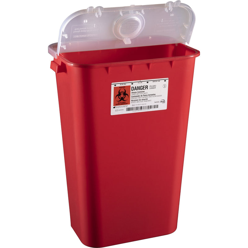 Bemis Healthcare Bemis Sentinel Mailback Sharps Container, 11 Gallon, 22.5 x 16.5 x 11.81 Inch (6/CS) 