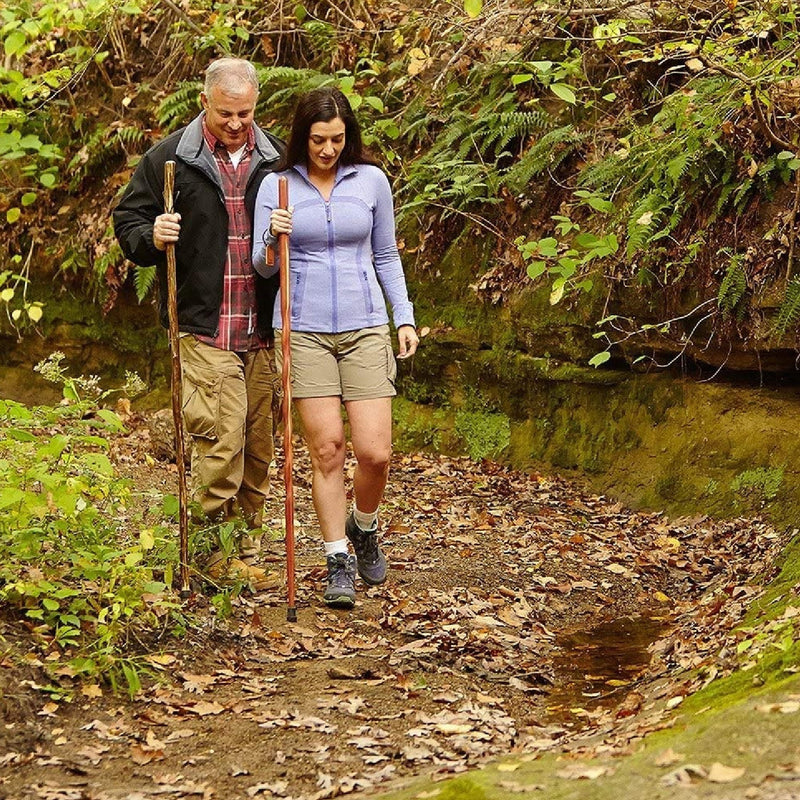 Mabis Healthcare Brazos Twisted Walnut Derby Handcrafted Walking Cane, 34-Inch Height 