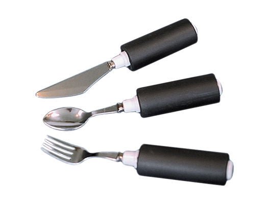 Soup Spoon Comfort Grip Built Up Handle Silver / Black Foam / Stainless Steel (Each)