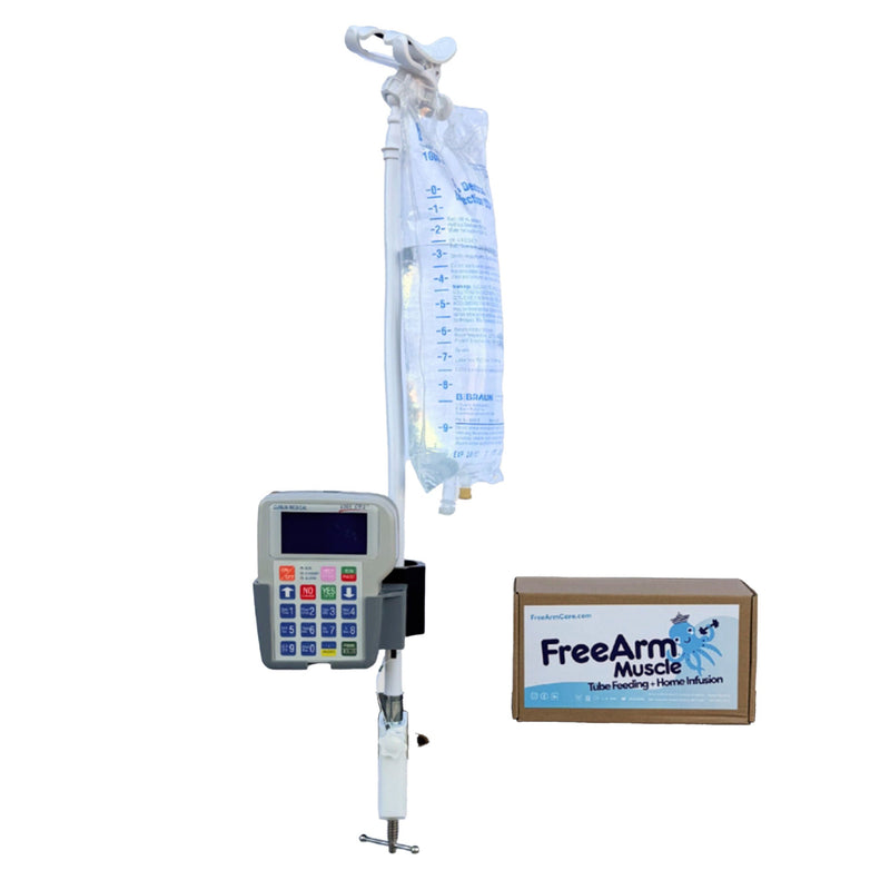 Feeding Tube / Infusion Bag Holder FreeArm Muscle White For Feeding Bags, Gravity Sryinges, Lightweight Feeding Pumps (Case of 50)