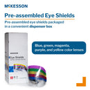 Eye Shield with Dispenser McKesson Pre-Assembled Anti-fog / Anti-glare / Anti-static Coating Clear Tint Plastic Film Lens Black Frame Over Ear One Size Fits Most (Case of 120)