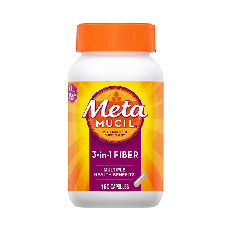 Metamucil 3-in-1 Fiber Capsules (Bottle of 160)
