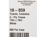 McKesson Economy Nonsterile White Procedure Towel, 13 x 18 Inch (Case of 500)