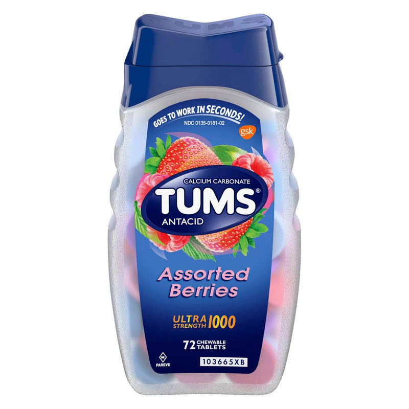 Glaxo Consumer Products Tums Ultra Strength 1000 Antacid Chewable Tablets, Assorted Berries 