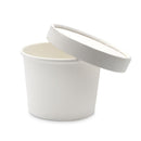 Food Container Medd Max 8 oz. Paper White Disposable (Case of 500)