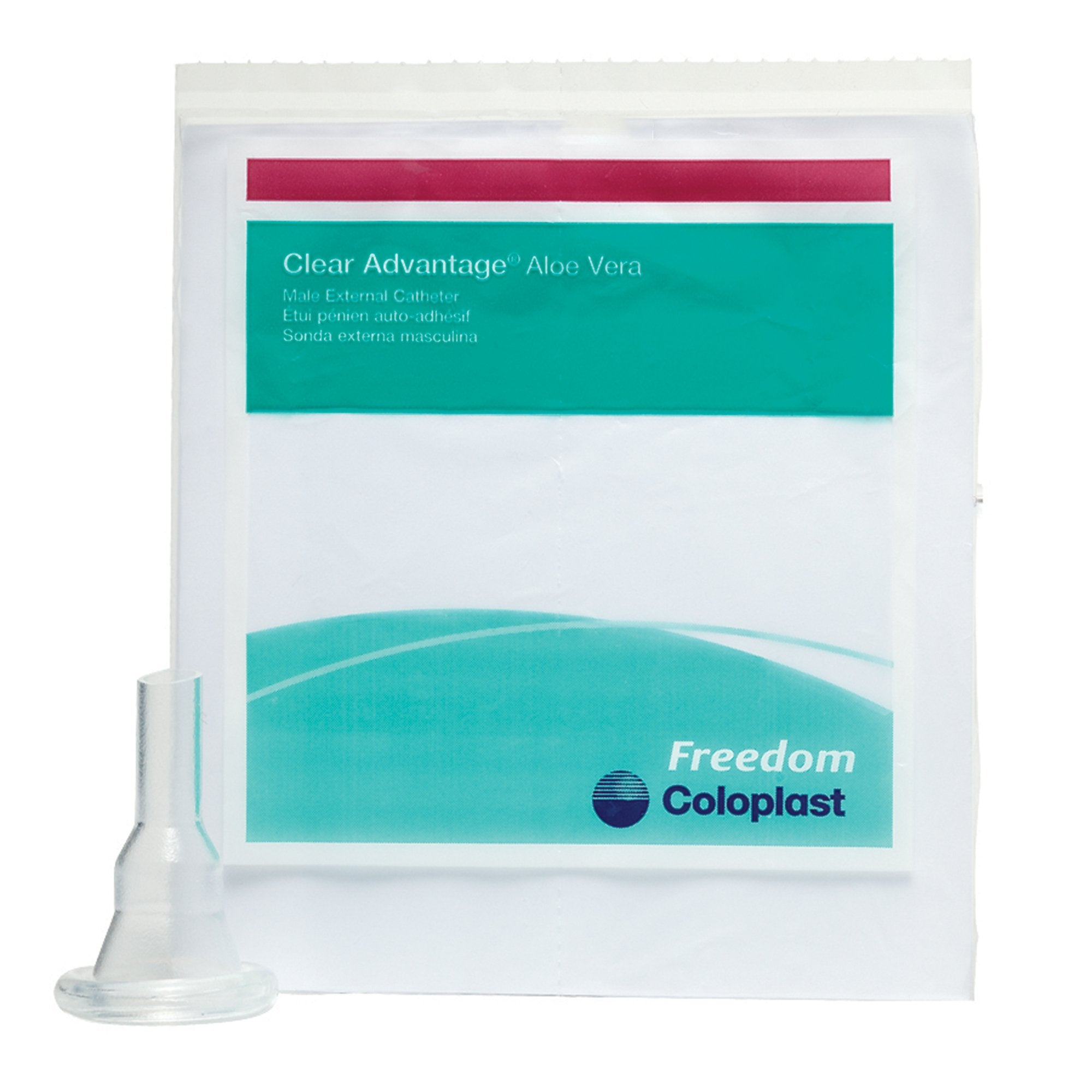 Coloplast Freedom Clear LS Male External Catheter, Self-Adhesive Strip, Large (100/BX) 