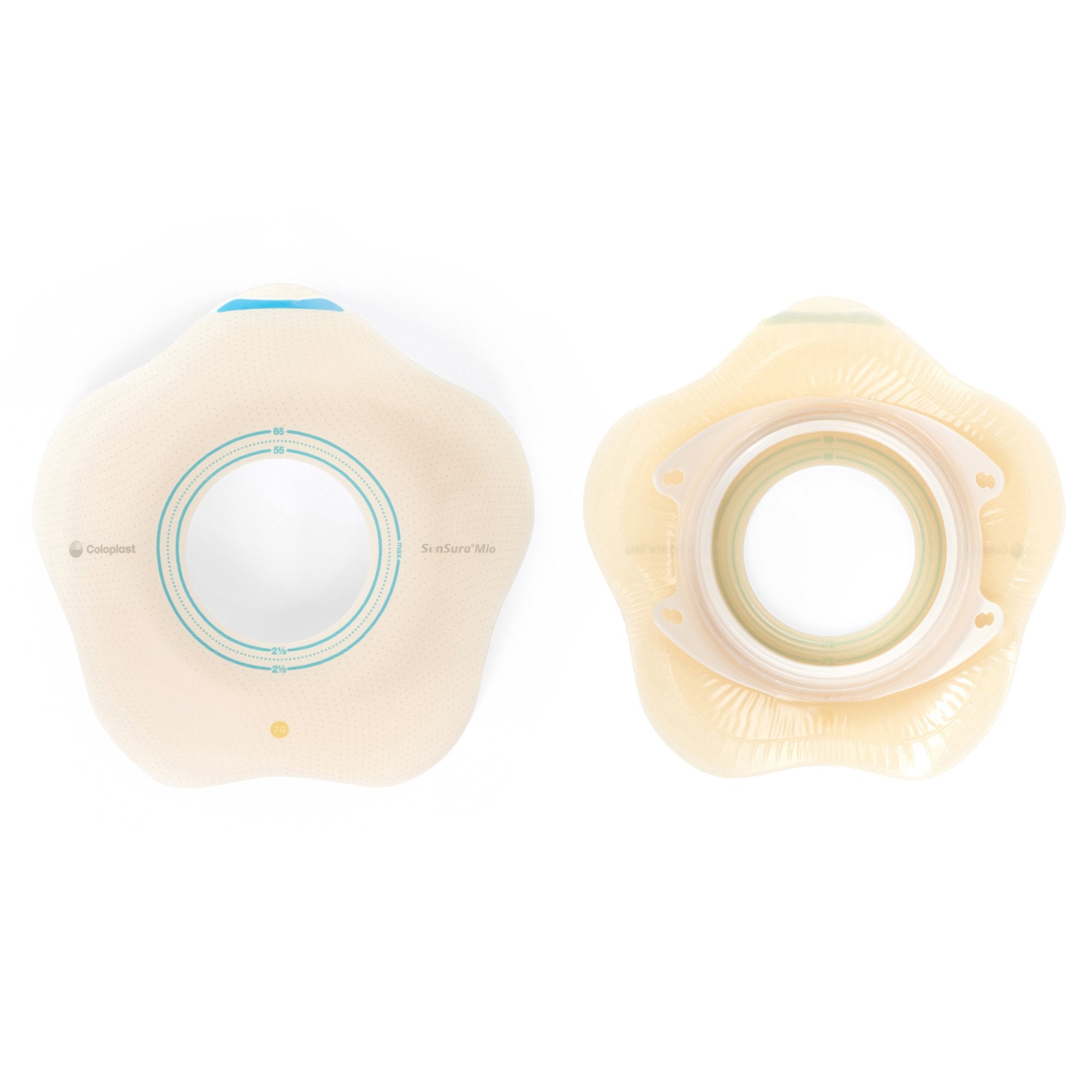 Coloplast SenSura Mio Click Convex Flip Ostomy Barrier, 40 mm Stoma Openings, Blue Match (5/BX) 