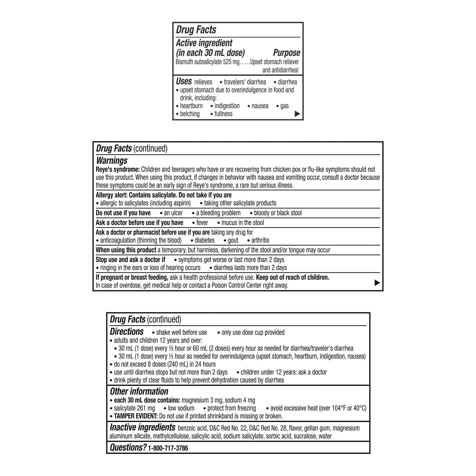 Procter & Gamble Pepto Bismol Bismuth Subsalicylate Liquid 