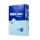 ProCare Incontinence Underpads, Moisture-Proof, Absorbent, Comfortable, Blue (Case of 64)