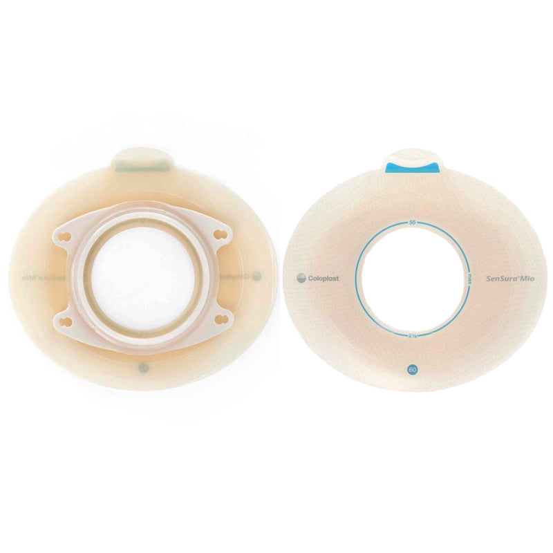 SenSura Mio Click Ostomy Barrier, 50 mm Stoma Opening, Blue Color Match (Box of 5)