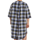 Salk Inc Snap Wrap Patient Exam Gown, Blue Plaid Print 