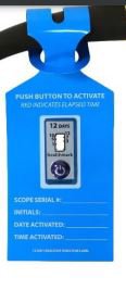 Pre-Printed Label Laboratory Use Blue Push Button to Activate Red Indicates Elasped Time Scope_Serial no_Date Activated_Time Activated_ White Biomedical Engineering Equipment Labels 2-1/2 X 8-1/2 Inch (Pack of 100)
