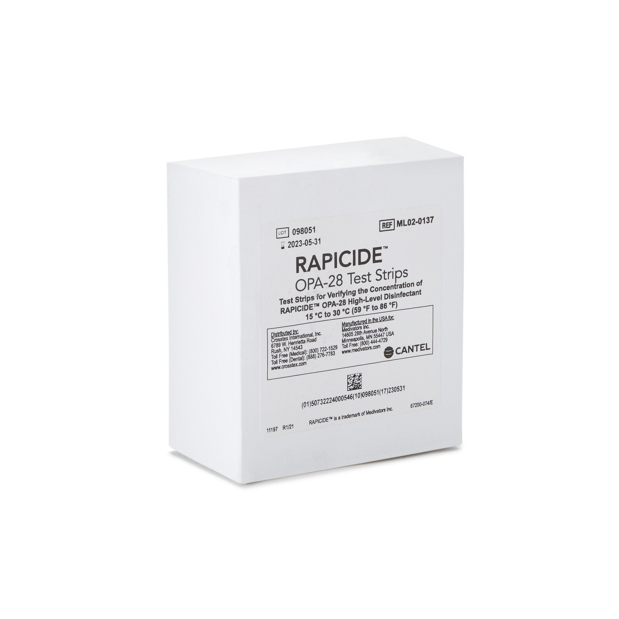 SPS Medical Supply Rapicide OPA-28 Test Strips for Verifying Concentration of Rapicide Disinfectant (2/CS) 