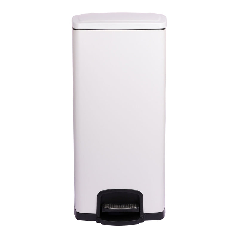 McKesson White Square Step-On Trash Can, 8 gallon (Case)