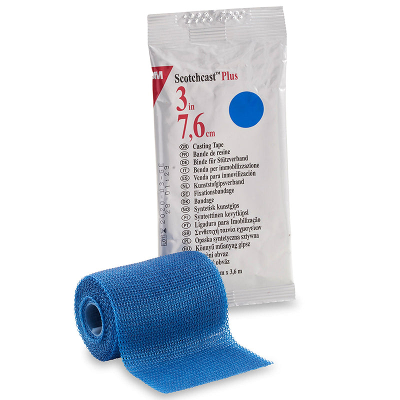 3M Scotchcast Plus Blue Cast Tape, 3 Inch x 4 Yard (Case of 10)