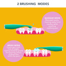ISSA baby Soft Silicone Sonic Toothbrush, Kiwi Green Panda 