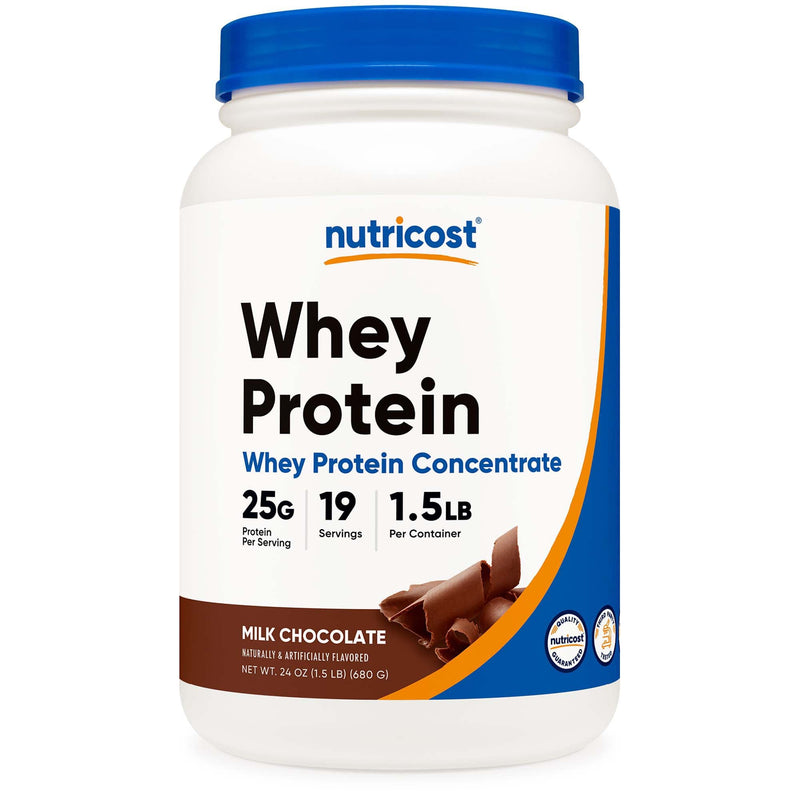 Oral Supplement Nutricost Whey Protein Concentrate Chocolate Flavor Powder 1-1/2 lbs. Canister (6/CS)