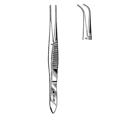 Sklar Iris Dressing Forceps - 4", Curved - 66-2738 