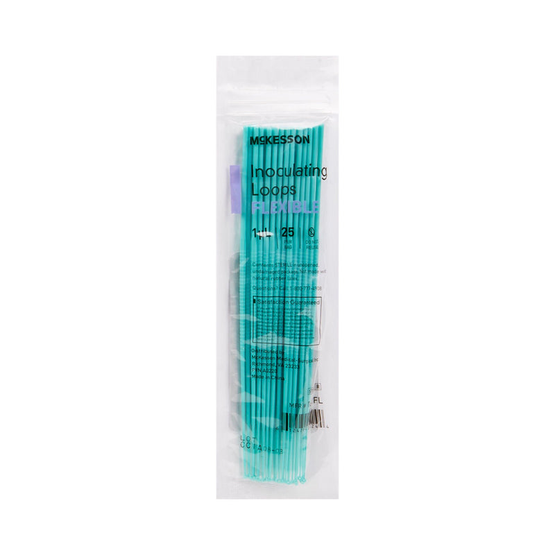 McKesson Inoculating Loop, Light Green, 1 μL, 20-Centimeter Length (25/BG)