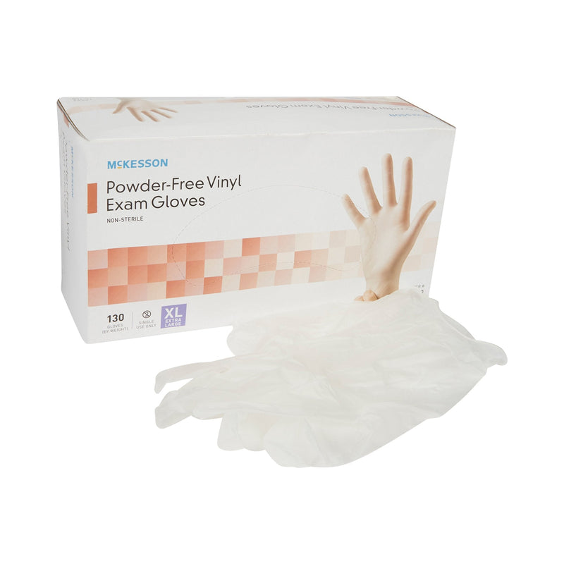 McKesson Brand McKesson Vinyl Exam Glove, Extra Large, Clear (1300/CS) 