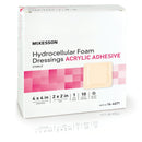 McKesson Brand McKesson Acrylic Adhesive with Border Foam Dressing, 4 x 4 Inch (100/CS) 