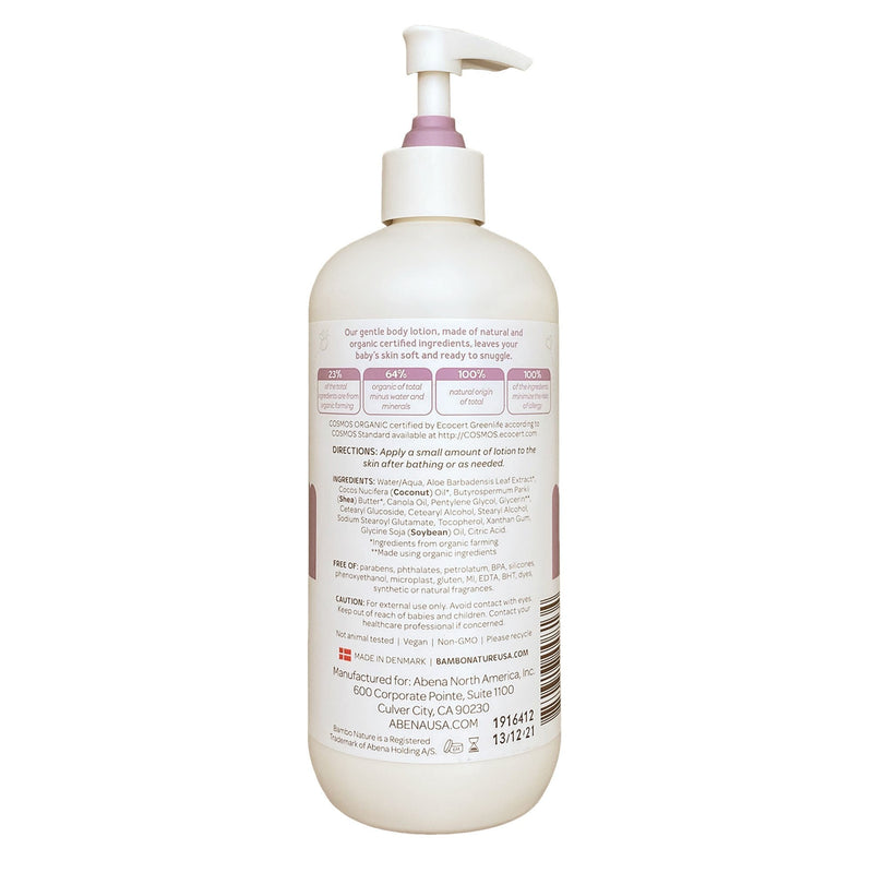 Bambo Nature Snuggle Time Baby Lotion, 500 mL pump bottle