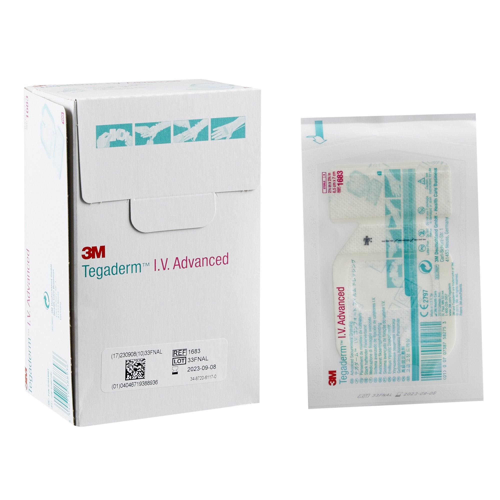 Solventum Corporation 3M Tegaderm IV Advanced Securement Dressing, 2¾ x 2½ Inch (400/CS) 
