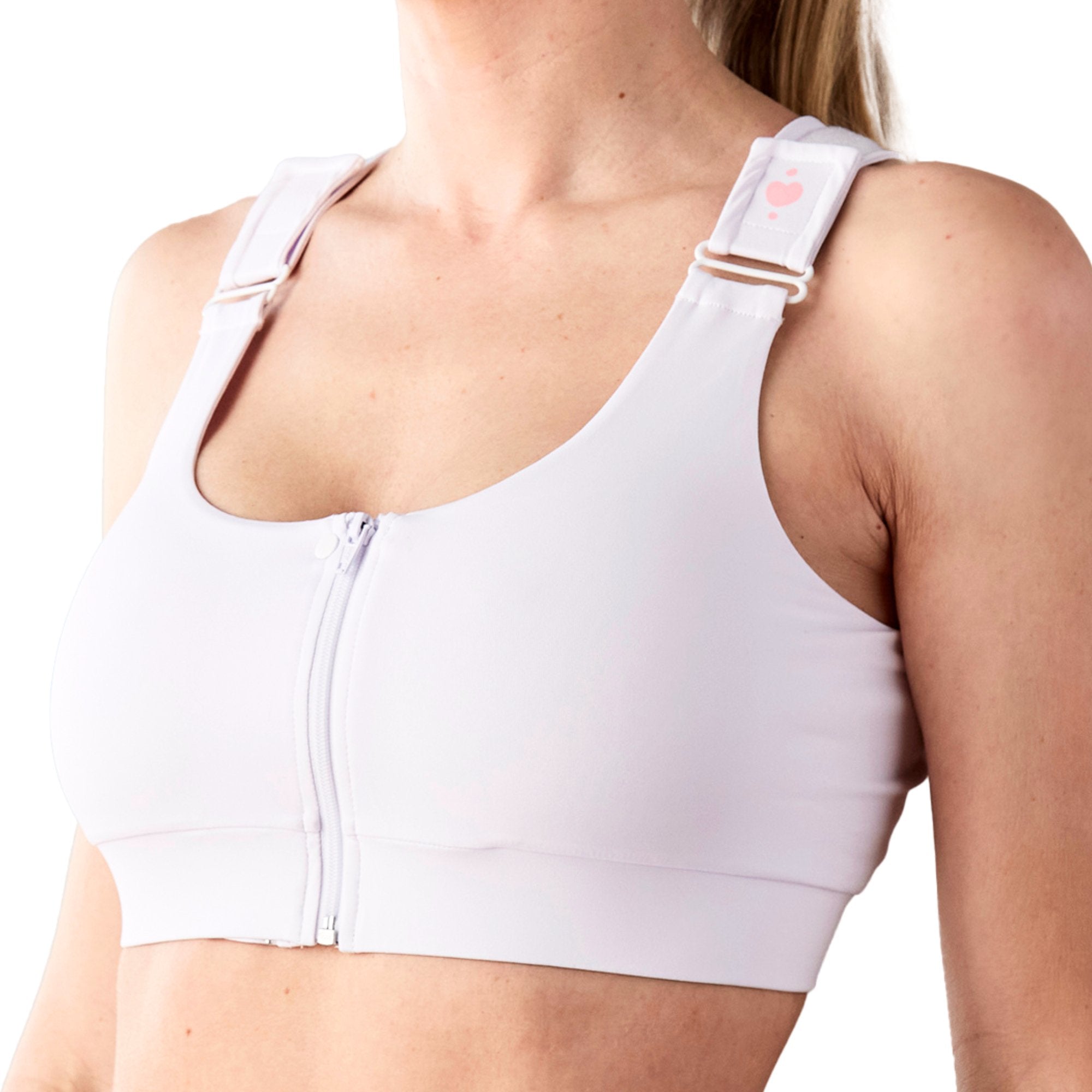 heart&core Sports and Medical LLC Shirl Post Surgical Bra, White, Extra Small (36/CS) 
