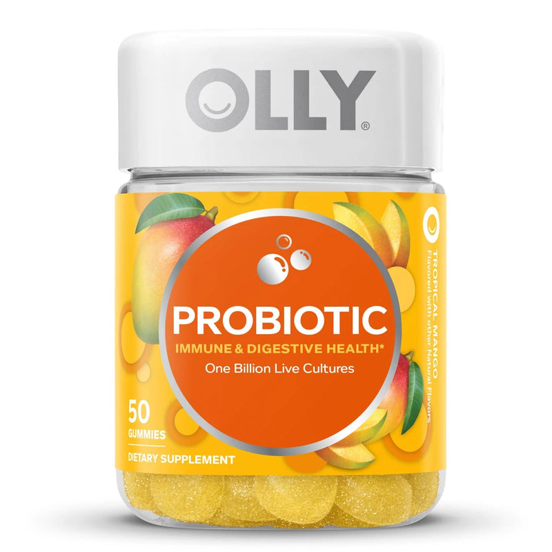 OLLY Public Benefit Corp Olly Probiotic Gummies, Tropical Mango Flavor 