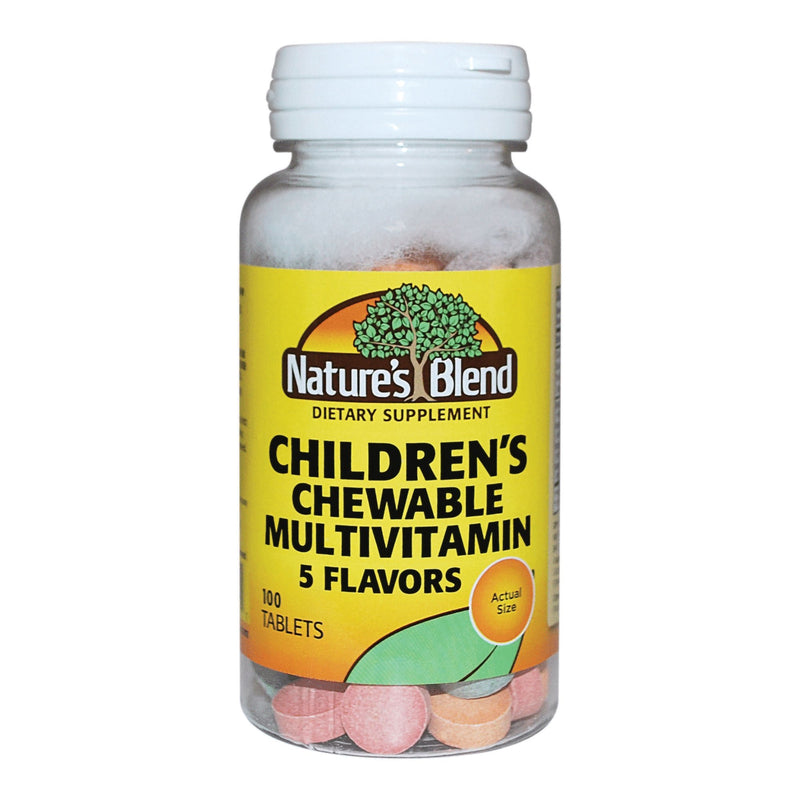 Nature's Blend Children's Chewable Multivitamin Tablets 5 Flavors (Bottle) 