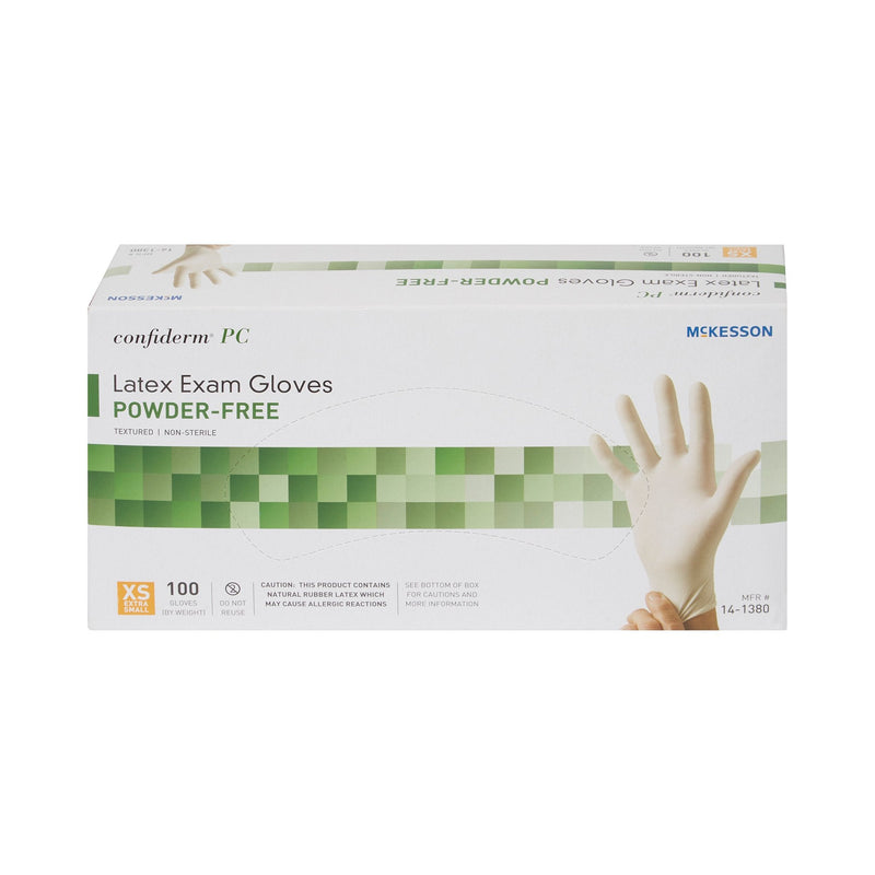 McKesson Brand McKesson Confiderm Latex Exam Glove, Extra Small, Ivory (1000/CS) 