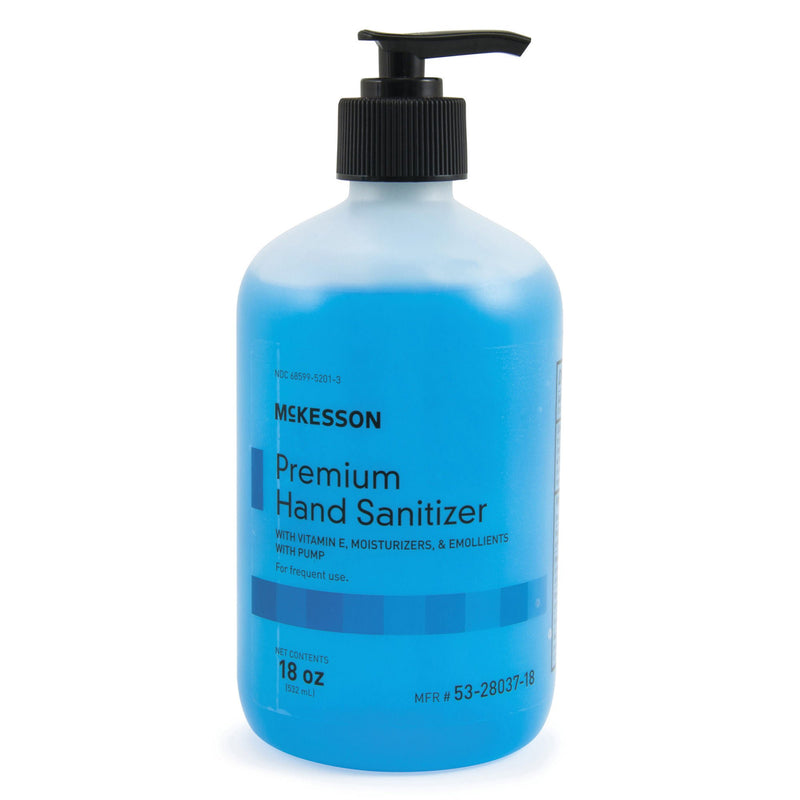 McKesson Premium Hand Sanitizer 70% Alcohol Gel, 18 oz Bottle, Summer Rain Scent (Case of 12)
