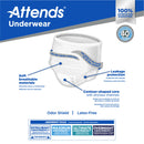 Attends Care Adult Absorbent Underwear, Heavy Absorbency, Large, White (Case of 100)