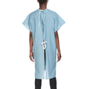 Lew Jan Textile Reusable Patient Exam Gown, One Size Fits Most, Blue (12/DZ) 
