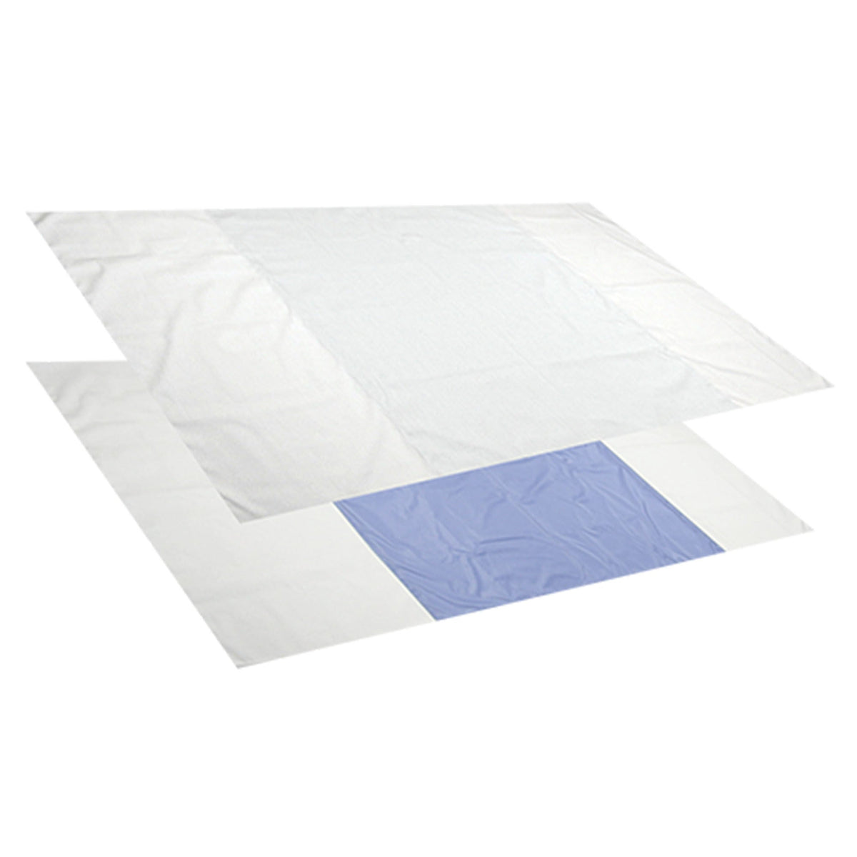Patient Slider Sheet Beck's Classic White / Blue 36 X 72 Inch Without Handles (Case of 24)