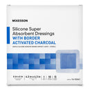 Super Absorbent Charcoal Dressing McKesson Square 6 X 6 Inch With Border Sterile (Case of 200)