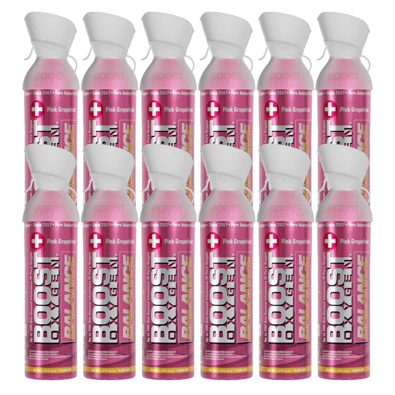 Boost Oxygen for Respiratory Support, Pink Grapefruit Aroma, 10-liter Canister (Case of 12) 
