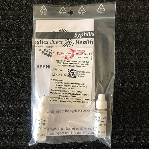 Orasure Technologies Control Set Syphilis Health Check Syphilis Positive Level / Negative Level 2 X 1 X 0.5 mL 