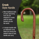 Brazos Twisted Oak Crookneck Cane, 37-Inch Height, Red (Each)