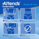 Attends Maximum Absorbent Underwear, Medium (Case of 100)