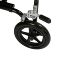 Drive DeVilbiss Healthcare drive Fly-Lite Ultra Transport Wheelchair, Blue Frame w/ Plaid Upholstery 
