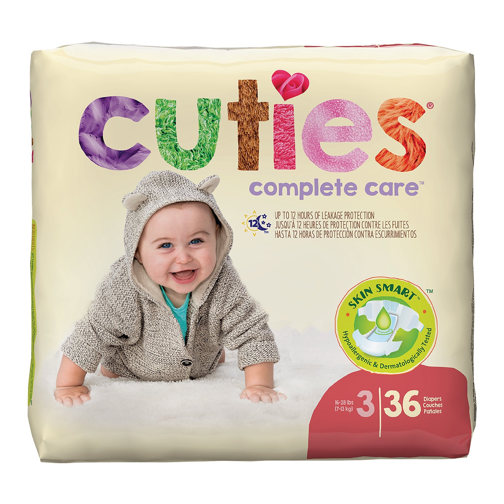 First Quality Products LLC Cuties Premium Diaper, Size 3 (4/CS)