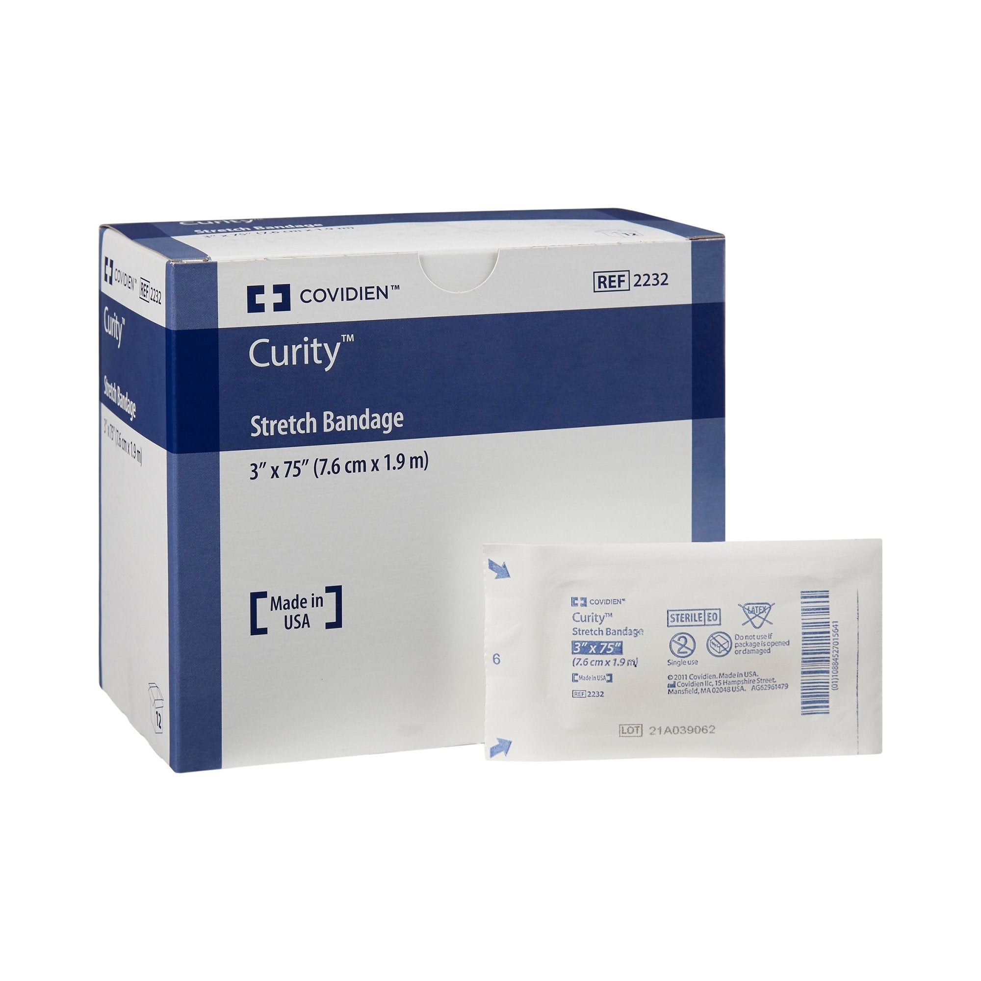 Cardinal Curity Sterile Conforming Bandage, 3 x 75 Inch, One-Ply (96/CS) 