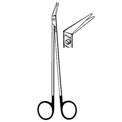 Sklarhone Super-Cut Potts-Smith Vascular Scissors - 7", Angled 60°, Sharp/Sharp, 1 Razor Edge, 1 Micro-Serrated Edge - 15-3368