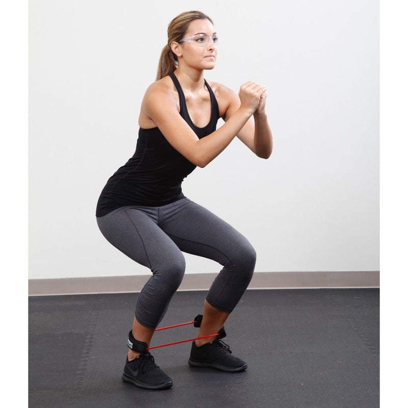 Exercise Resistance Tubing with Cuffs TheraBand Red 12 Inch Circumference Beginner Resistance (Each)